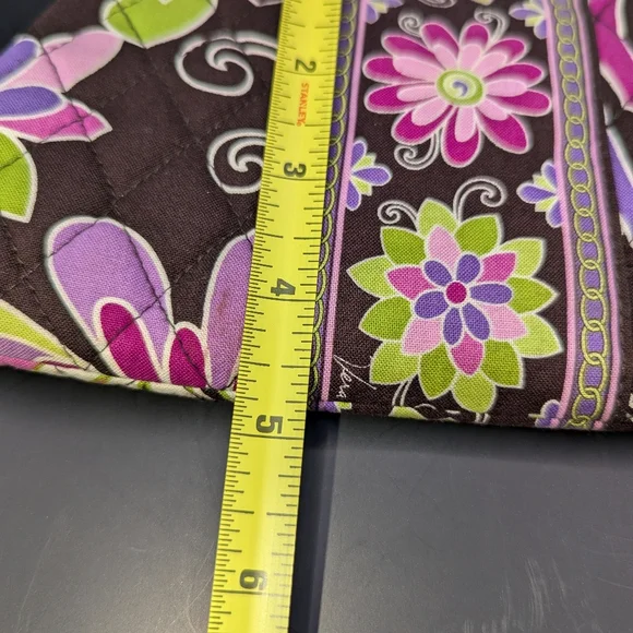 Vera Bradley Wallet Brown Floral Double Compartment Wallet - Picture 7 of 10